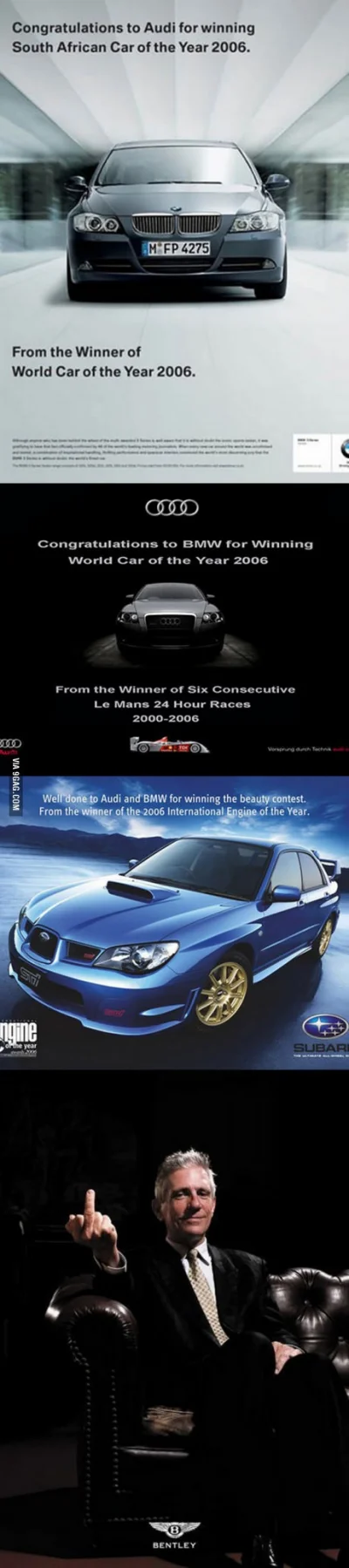 czasnawykopki - BMW vs. Audi vs. Subaru vs. Bentley

#bmwboners #audiboners #subarubo...