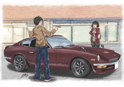 Czokolad - #randomanimeshit #originalcharacter #samochodyanime #nissan #fairlady #240...