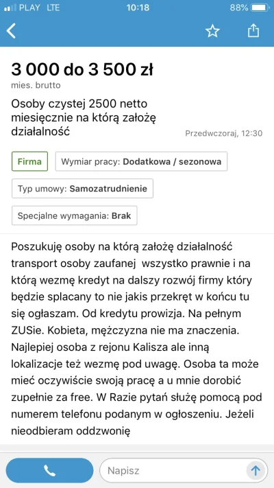 s.....r - Wcale nie wygląda to podejrzanie ( ͡º ͜ʖ͡º) #januszebiznesu #praca #olx