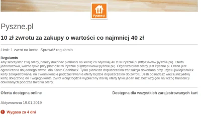 piotre94 - Mirki, korzystał ktoś z was ze zwrotu na #pysznepl od #visaoferty więcej n...