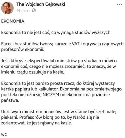 r.....y - Nie no, jeśli powiedział to światowej sławy specjalista ds. ekonomii Wojcie...