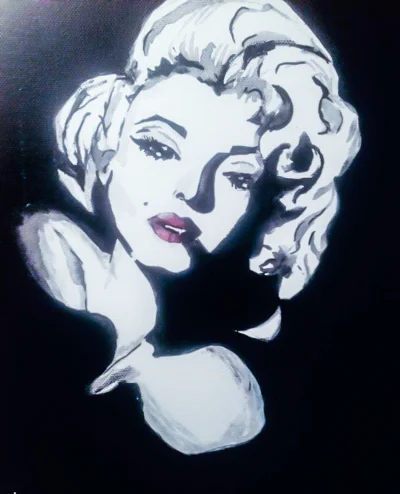 wiewiorzycakejt - taka troszkę Marylin kiedyś tam powstała. Akryl, 40x30
#rozowepask...