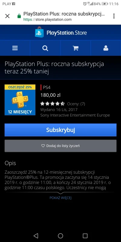 dwiestronyhistorii - Promocja na rocznego plusa #ps4