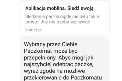 tylkotylko - Przy zamówieniu paczki przez InPost, dostaję wiadomość o przepełnionym p...