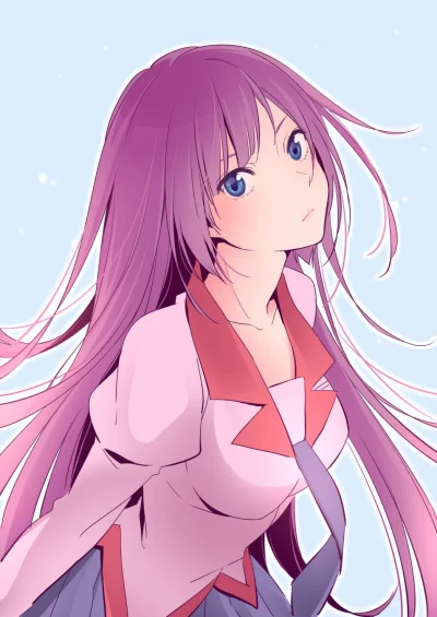 l.....f - #randomanimeshit #monogatari #senjougahara #schoolgirl #pixiv #