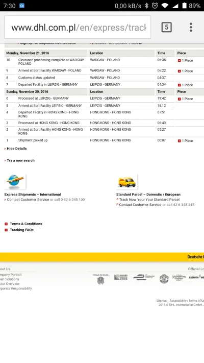 jaworiano - Cześć, czy możliwe jest rozpoznanie poprzez status przesyłki (DHL z #ibuy...