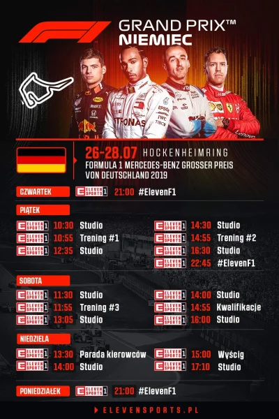 Gusmag - GP NIEMIEC NA TORZE W HOCKENHEIM

#f1terminarz <- Zazwyczaj w czwartki po ...