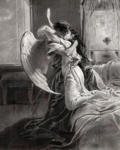 mull - Mihály Zichy - Romantic Encounter, 1864 r.
ołówek i tusz na papierze 
#sztuk...