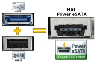 megawatt - @smsrampage: 

zobacz sobie to zdjęcie, złącze eSata ma dużo pinów od góry...