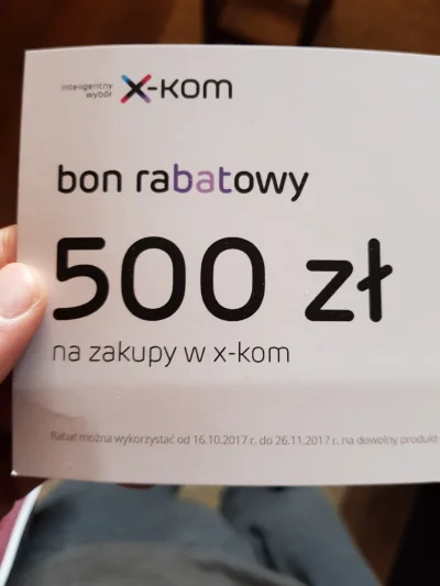 mdfk - Odsprzedam Voucher do Xkom wart 500zł, za 400zł. Chciałem kupić u nich Sony WH...