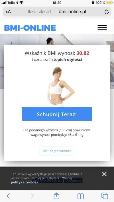 bigblackmamba - Tak z ciekawości sprawdziłem BMI „pani” Godlewskiej. 14 kg nadwagi he...