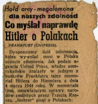 GwaltowneWypaczenieCzasoprzestrzeni - > Hitler tak mawial o Polakach:
@Wloczykij2: N...