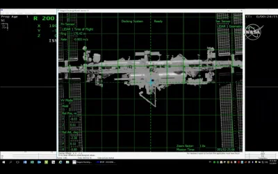 L.....m - Widok z komputera na ISS.

Test "pauzy" udany. Jeszcze jeden test i dokow...