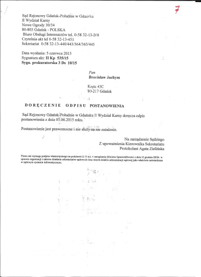 lechwalesa - Odpowiedź Bronisławowi Jachym z Prokuratury