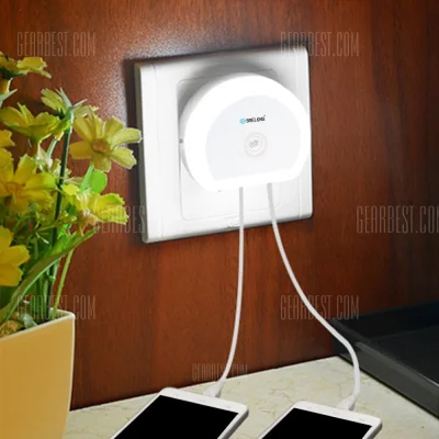 eternaljassie - Brelong Creative Light Switch + Sensor Led Night Light with Dual Usb ...