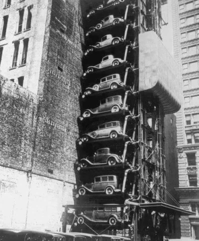 kozinsky - Parking w Nowym Jorku. Rok 1930
#ciekawostki #ciekawostkihistoryczne #usa ...