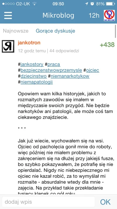 nomaam - Przy tym wpisie (ściana tekstu) zawiesza sie przewijanie.
#ios #wykopapp @ds...