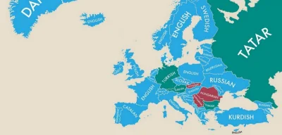 CreepingDeath - Państwa Bałtyckie - rosyjska kultura (mapa pokazuje drugi język w kra...