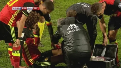 Juran - Marouane Fellaini kontuzjowany w meczu Belgii z Bośnia i Hercegowiną... zszed...