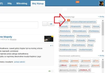 maciek_gi - Wchodzę na wykop, mam dużo powiadomień o tagach. Czy nie dało by się przy...