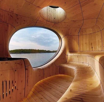 Mesk - Drewniana sauna #azylboners #ciekawostki #architektura #budownictwo #design #f...