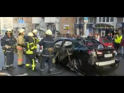 world - W centrum Kijowa doszło do eksplozji pojazdu należącego do jednej z ukraiński...