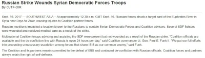 60groszyzawpis - Koalicja potwierdza, że to Rosjanie dokonali nalotu na pozycje SDF w...