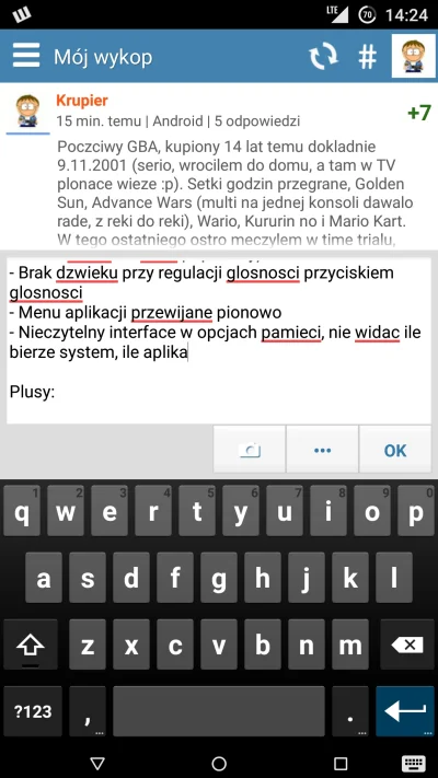 Krupier - Android 6.0 na szybko. Bledy i niedociagniecia:

- Brak zapamietywania opcj...