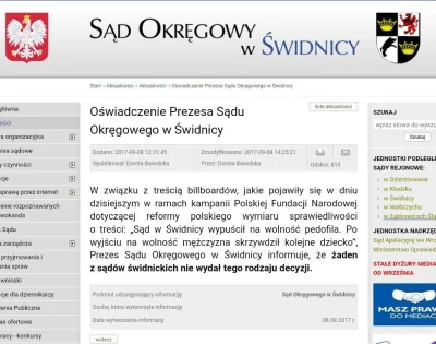 k1fl0w - Przykład 1:

Oświadczenie Prezes Sądu Okręgowego w Świdnicy

http://www....