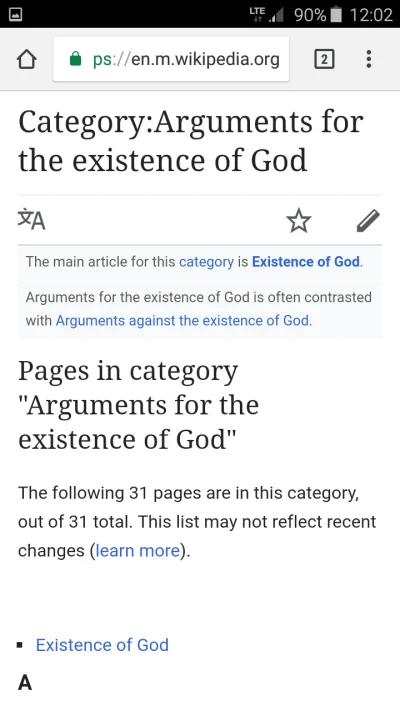 B.....a - https://en.m.wikipedia.org/wiki/Category:Argumentsfortheexistenceof_God
Ta...