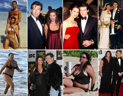 akcer - Pierce Brosnan z żoną przed i po ślubie.
#przedipo #heheszki