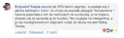 36873 - @splndid: Dzban od tego komentarza na jej profilu mógłby go skasować