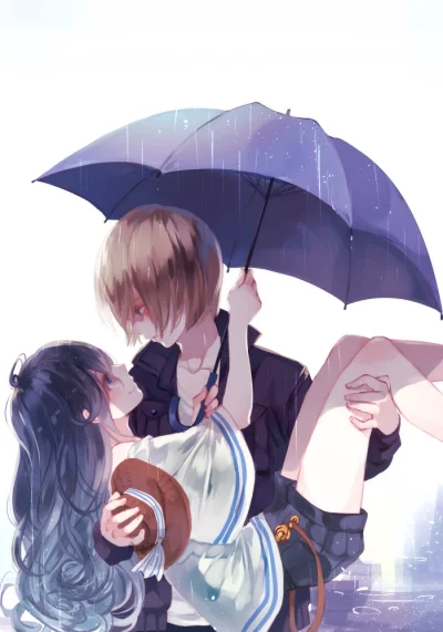 j.....b - A więc to jest symbioza, facet nosi dziewczynę, a dziewczyna nosi parasol (...
