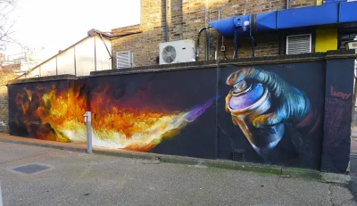 zreflektowany - Camden Market, Londyn #streetart #graffiti