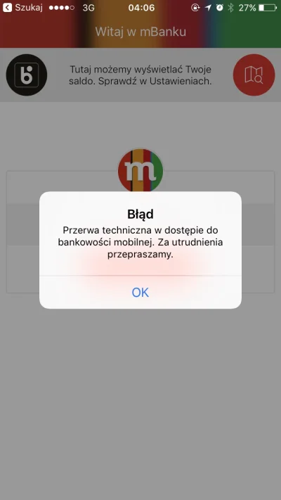 abramek - #mbank to najgorszy bank świata. Nie ma to jak robić konserwacje systemu ja...