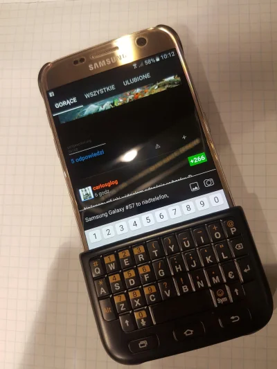 michal_gol - #Samsung Galaxy #S7 to nadtelefon, zwłaszcza z Keyboard Cover, namiastka...