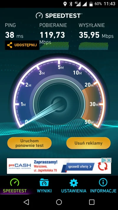 jono - LTE w plusie #wroclaw #sepolno rekordowy pomiar jak do tej pory
