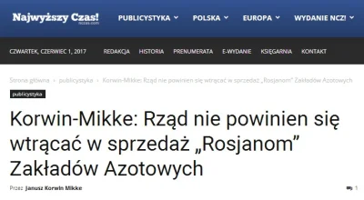 szurszur - O prosze ''Korwin broni polskie Azoty'' a jeszcze niedawno krytykowął pols...