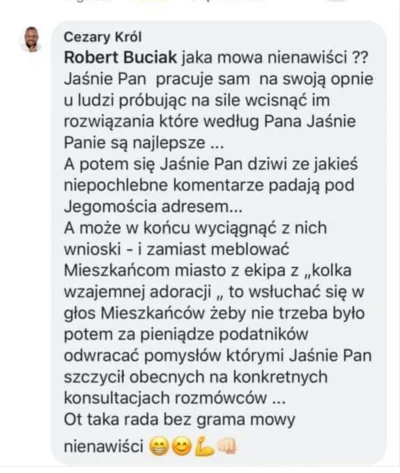 Tylko_Seweryn - A tutaj Pan Cierp odpowiadając i pouczajac jakiegoś gościa na FB sam ...