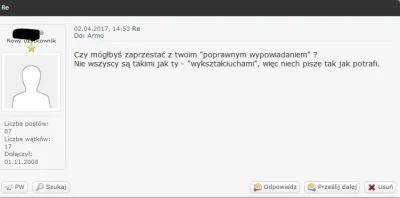 A.....1 - Ale mi się oberwało na jednym z forum o komputerach :)

SPOILER

#forum...