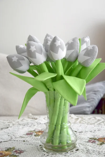emebotskcus - Takie oto bawełniane tulipany poczyniłam (｡◕‿‿◕｡) #rekodzielo #szycie #...