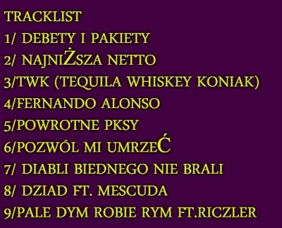 Mescuda - Mamy to chłopaki. Tracklista dla @wypokk
 @scotieb, @GIGANIETOPER, @StJouL...