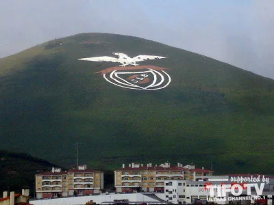 cielo - Benfica emblem on mountain "Serra do Cabeço" located in the Vila de Malveira....