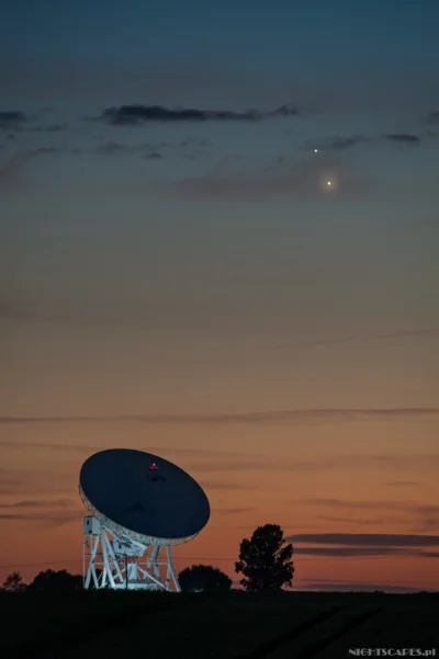 Nightscapes_pl - Tak wczoraj wyglądała koniunkcja Wenus z Jowiszem widziana nad radio...