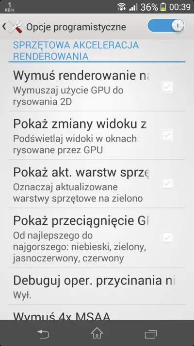 Solitary_Man - Daje coś zmiana tych opcji? #Android