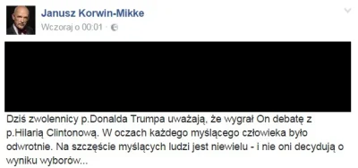 Sickstee - @ksab: Nawet Korwin dość dosadnie stwierdził, że każda myśląca osoba wie, ...