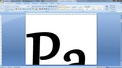dzozeff - Chce wydrukować bardzo duże litery w Wordzie ale przy tak dużej czcionce li...