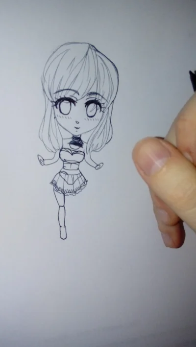 i.....r - Teraz rysuję sobie Tori w wersji Chibi.

#drawing #chibi #UTAU #anime #ma...