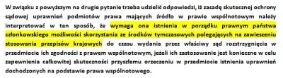 Herubin - @Sabr: Z orzeczenia TSUE. Może i to niezależnie od polskich przepisów. SN j...