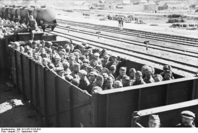 pazn - Transport sowieckich jeńców, 1941.
#historia #fotohistoria #ciekawostki #ciek...